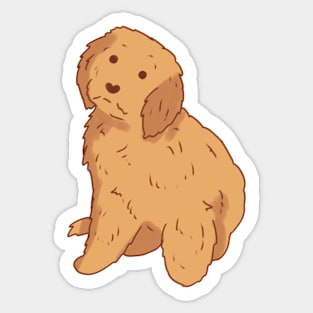 Golden doodle art Sticker